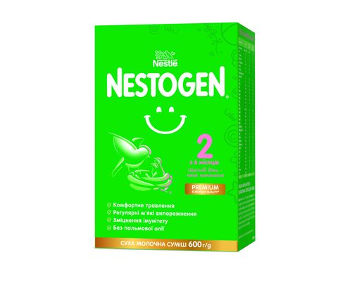 Суміш суха молочна Nestogen 2 з лактобактеріями L. Reuteri для дітей із 6 місяців 600 г