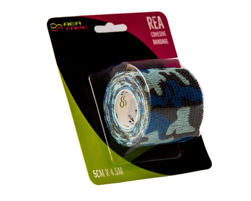 Кінезіологічний тейп Rea tape Cohesive Bandage 4,5мх5см блакитний мілітарі (Rea-Band-camoblue)