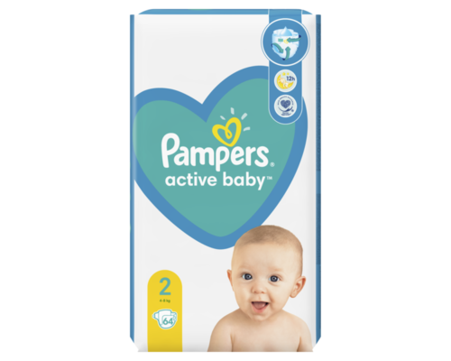 Підгузники Pampers Active Baby Mini (4-8 кг) р.2 №64