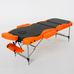 Масажний стіл RelaxLine King, алюмінієва основа, чорно-оранжевий Фото 3