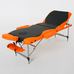 Масажний стіл RelaxLine King, алюмінієва основа, чорно-оранжевий Фото 2