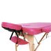 Масажний стіл RelaxLine Malibu, дерев`яна основа, рожевий Фото 2