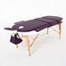 Масажний стіл RelaxLine Mirage, дерев`яна основа, біло-фіолетовий Фото 3