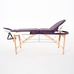 Масажний стіл RelaxLine Mirage, дерев`яна основа, біло-фіолетовий Фото 5
