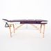 Масажний стіл RelaxLine Mirage, дерев`яна основа, біло-фіолетовий Фото 6