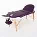 Масажний стіл RelaxLine Mirage, дерев`яна основа, біло-фіолетовий Фото 2