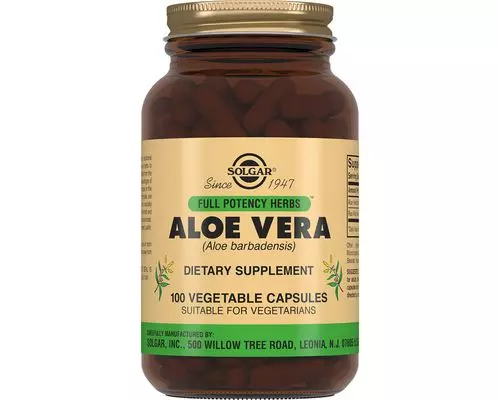 Біологічно активна добавка Solgar Aloe Vera для шлунково-кишкового тракту 476 мг №100