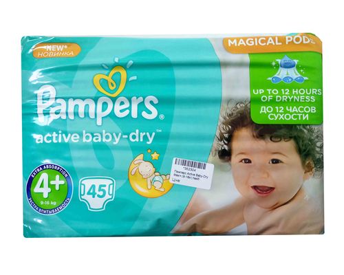 Підгузники Pampers Active Baby-Dry Mахі+ (9-19кг) №45