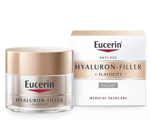 Крем Eucerin Hyaluron-Filler + Elasticity Night Cream антивіковий нічний SPF15+ 50 мл (69678)