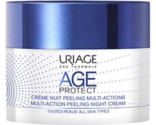 Крем-пілінг нічний багатофункціональний для корекції усіх вікових змін Uriage Age Protect Multi-action Peeling Night Cream для всіх типів шкіри 50 мл