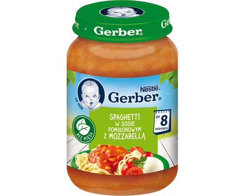 Пюре Gerber Рагу овочеве зі спагеті та сиром моцарела в томатному соусі 190 г