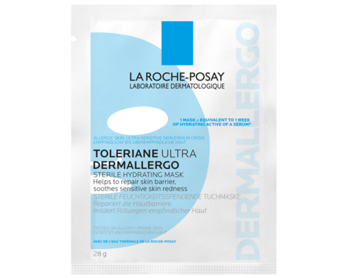 Стерильна зволожувальна тканинна маска La Roche-Posay Toleriane Ultra Dermallergo Mask для гіперчутливої та схильної до алергії шкіри обличчя 28 г