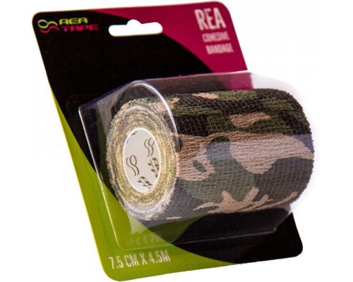 Кінезіологічний тейп Rea tape Cohesive Bandage 4,5мх7,5см зелений мілітарі (Rea-Band-camogreen)
