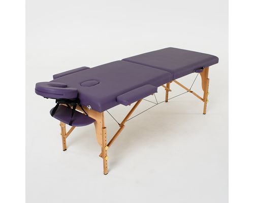 Масажний стіл RelaxLine Lagune, дерев`яна основа, фіолетовий
