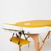 Масажний стіл RelaxLine Sahara, дерев`яна основа, біло-жовтий Фото 3
