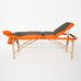 Масажний стіл RelaxLine Titan, дерев`яна основа, чорно-оранжевий Фото 5
