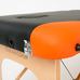 Масажний стіл RelaxLine Titan, дерев`яна основа, чорно-оранжевий Фото 6