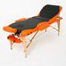 Масажний стіл RelaxLine Titan, дерев`яна основа, чорно-оранжевий Фото 2