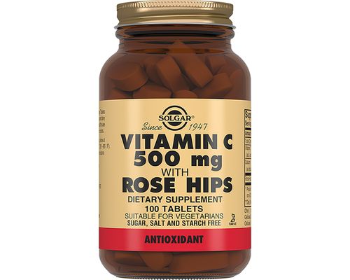 Вітаміни Solgar Vitamin C with Rose Hips загальнозміцнюючі №100