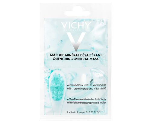 Мінеральна маска Vichy Quenching Mineral Mask зволожувальна для шкіри обличчя 2 х 6 мл