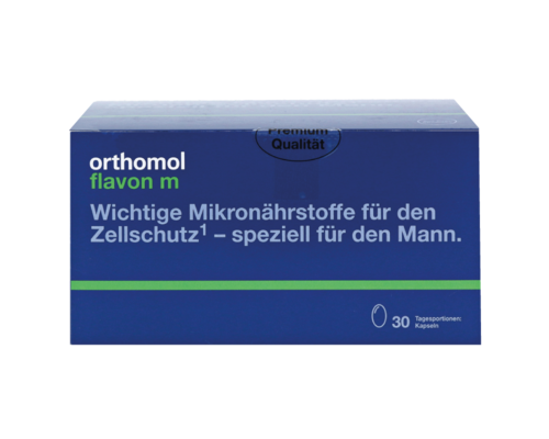 Вітаміни при проблемах, пов'язаних з передміхурової залозою, простатою Orthomol Flavon M 30днів (9180673)