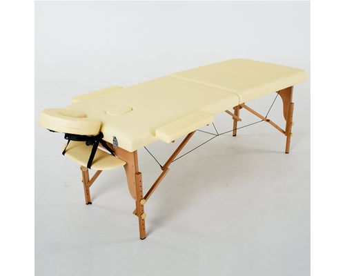 Масажний стіл RelaxLine Lagune, дерев`яна основа, бежевий