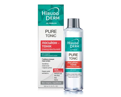 Лосьйон-тонік очисний Біокон Hirudo Derm Oil Problem Pure Tonic 180 мл