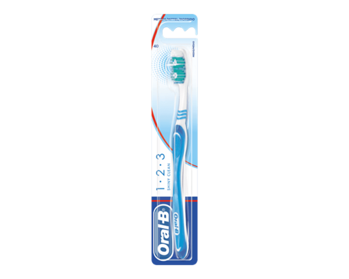 Зубна щітка Oral-B (Орал-В) 123 Shiny Clean 40 середньої жорсткості