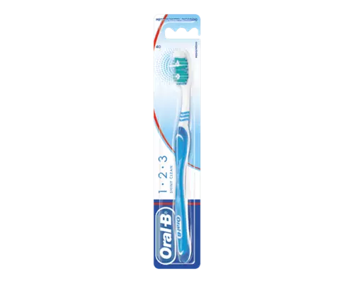 Зубна щітка Oral-B (Орал-В) 123 Shiny Clean 40 середньої жорсткості