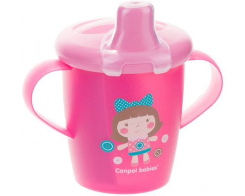 Дитяча кружка непроливайка Canpol babies 31/200_pin Toys рожева 250мл