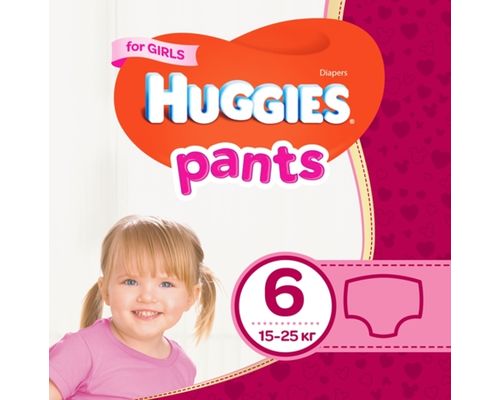 Трусики-підгузники Huggies Pants для дівчаток (15-25 кг) р.6 №30