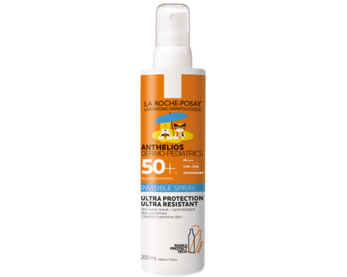 Сонцезахисний ультралегкий спрей La Roche-Posay Anthelios Dermo-Pediatrics Spray для чутливої шкіри дітей з дуже високим ступенем захисту SPF 50+ 200 мл