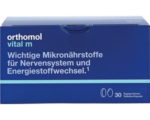 Вітаміни від симптомів емоційного вигорання і хронічної втоми для чоловіків Orthomol Vital M капсули 30 днів