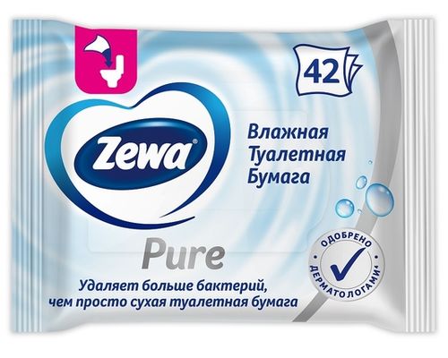 Туалетний папір Zewa Pure вологий №42