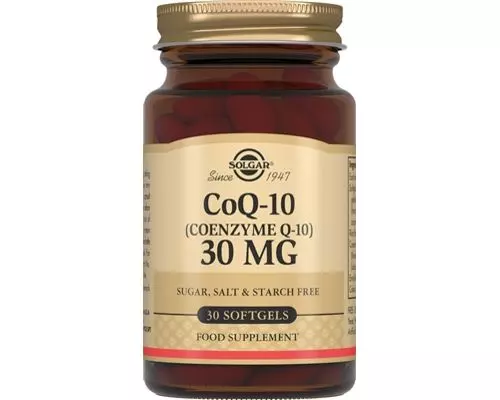 Вітаміни Solgar CoQ 10 для підтримки серцево-судинної системи 30 мг №30