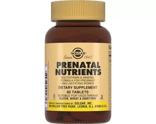 Вітаміни Solgar Prenatal Nutrients загальнозміцнюючі №60