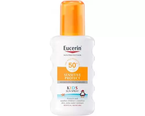Дитячий сонцезахисний спрей Eucerin Sun Protection Kids Sun Spray для обличчя та тіла SPF 50+ 200 мл (63853)
