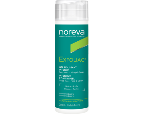Очищуючий гель Noreva Laboratoires Exfoliac Intensive Gel Moussant для жирної та проблемної шкіри 200 мл