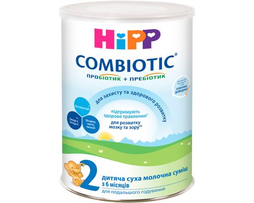 Дитяча суха молочна суміш HiPP Combiotic 2 для подальшого годування 750 г