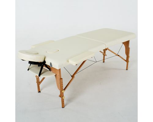 Масажний стіл RelaxLine Lagune, дерев`яна основа, світло-бежевий