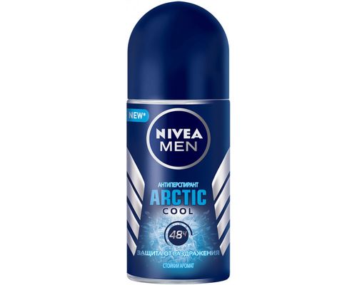 Дезодорант Nivea Men Arctic Cool захист від запаху і подразнення кульковий антиперспірант 50 мл