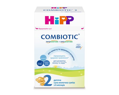 Дитяча суха молочна суміш HiPP Combiotic 2 для подальшого годування 500 г