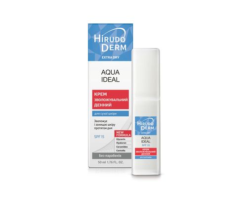 Зволожувальний денний крем Біокон Hirudo Derm Extra Dry Aqua Ideal 50 мл