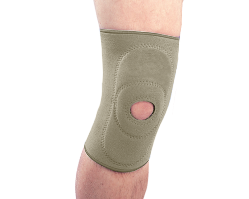 Бандаж на колінний суглоб неопреновий з пателярним кільцем Ortop NS-703 р.M бежевий