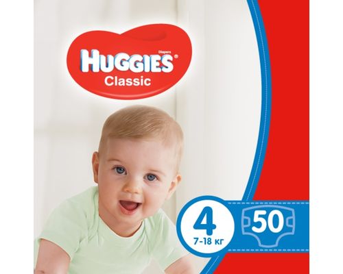 Підгузники Huggies Classic (7-18 кг) р.4 №50