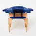 Масажний стіл RelaxLine Lagune, дерев`яна основа, темно-синій Фото 5