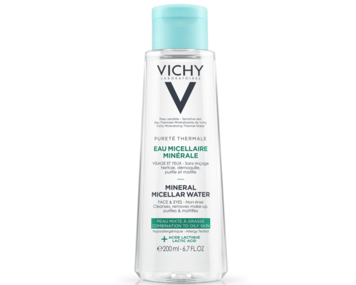 Міцелярна вода Vichy Purete Thermale Mineral Micellar Water Oily Skin для жирної та комбінованої шкіри обличчя і очей 200 мл