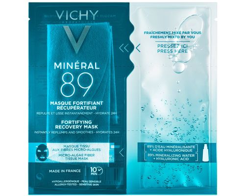 Маска тканинна Vichy Mineral 89 Fortifying Recovery Mask зміцнююча для відновлення шкіри обличчя 29 мл