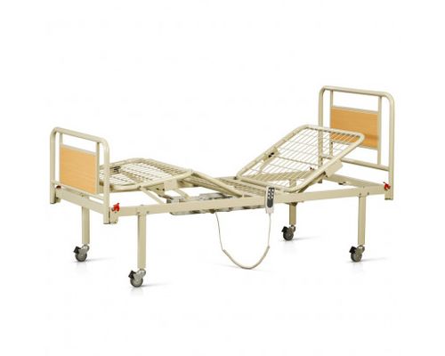 Ліжко медичне функціональне OSD-91V+OSD-90V чотирьохсекційне з електроприладом на колесах